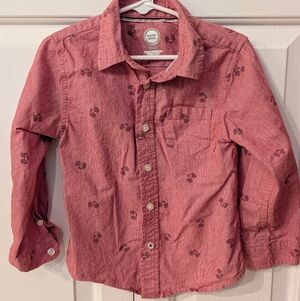 4T Boys Button-Down Shirt With trucks